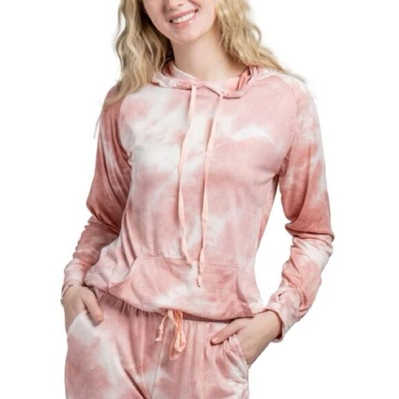 Hello Mello Pink Tie Dye Hoodie size M - Picture 1 of 4
